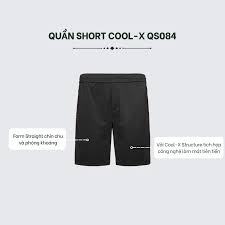 Quần Short Cool-X In Logo Form Straight QS084 Đen